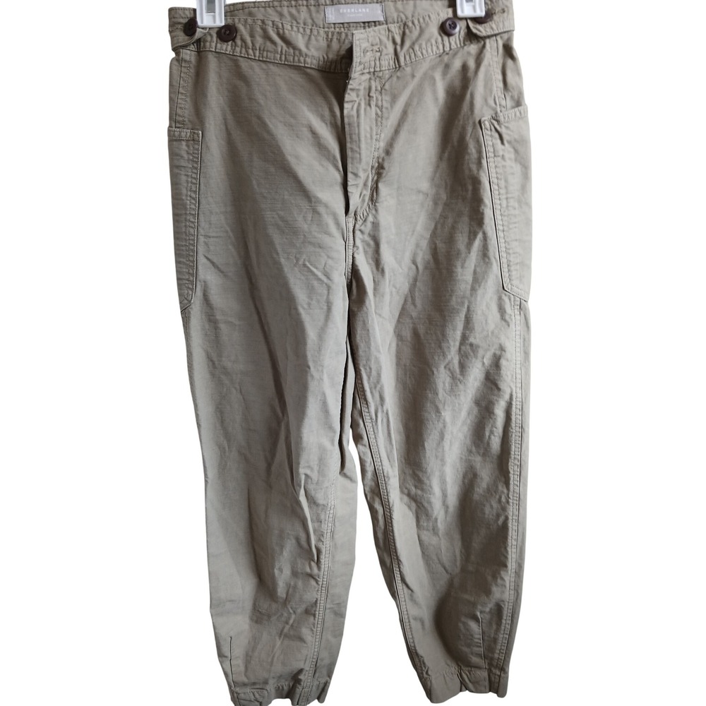 Everlane Women Khaki Organic Cotton Cargo Pants‎ Size 4